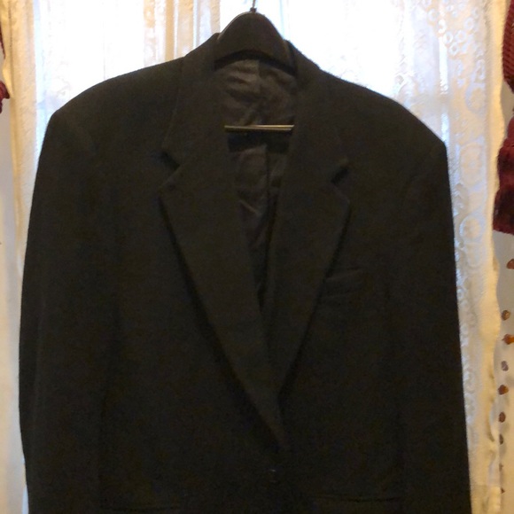 STAFFORD-100% BLACK CAMEL HAIR JACKET - Picture 3 of 8